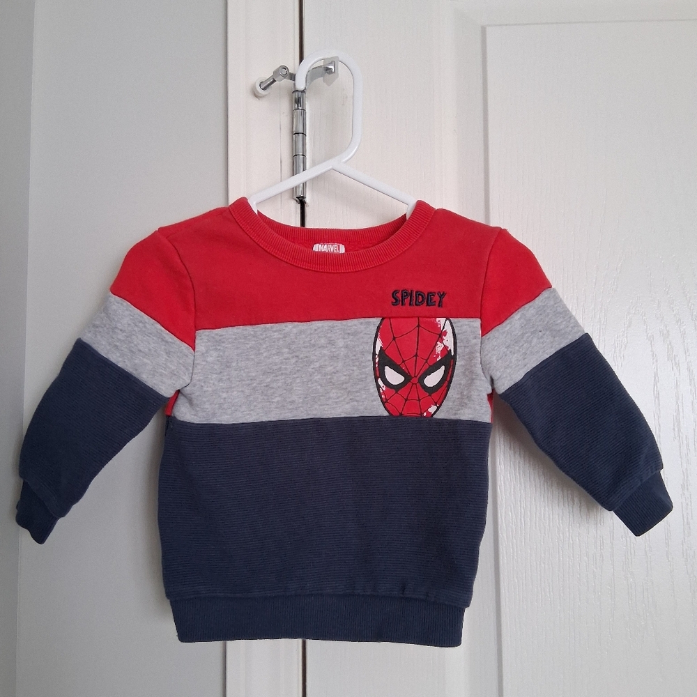 18m Marvel Red and Gray Spidey Sweatshirt